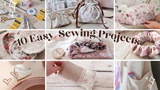 10 Easy Sewing projects Scrap Fabric Ideas Craft Compilation Video [upl. by Nayarb]