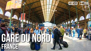 Gare du Nord Paris  Largest Trainstation in Europe  🇫🇷 France 4K HDR Walking Tour [upl. by Airol]