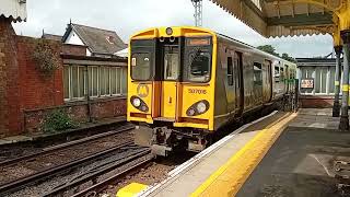 Merseyrail 3rd rail powered Electric Units 507016507018 arrive at Birkdale [upl. by Cattan134]