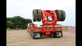 Trail King Hydraulic Flip Axle Operations [upl. by Ahsimac867]