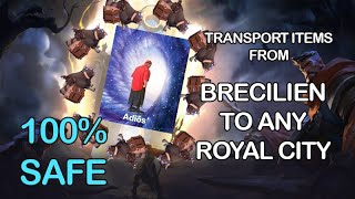 Safe and Free Transport from Brecilien to any Royal City  Money Making  Albion Online [upl. by Eirahcaz]