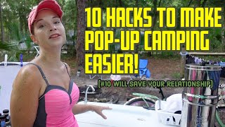 How to make camping in a pop up more enjoyable  10 tips to improve your pop up camper [upl. by Huppert]