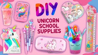 DIY Unicorn Themed Craft Ideas  SUPER CUTE UNICORN SCHOOL SUPPLIES  Awesome Crafts for Girls [upl. by Stevie]