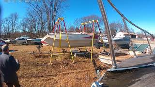 Lift and Flip Boat Work on Hull [upl. by Marianna16]